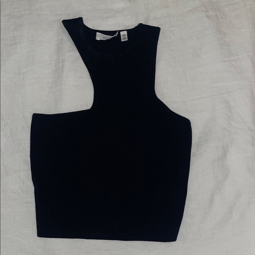 A.L.C. Black Cutout Tank Top